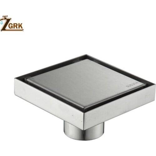 Stainless Steel Invisible Drain For Shower Floor 10*10 Square Anti Odor Floor Drain 4 inch Chrome Cocina Accesorio Bathroom