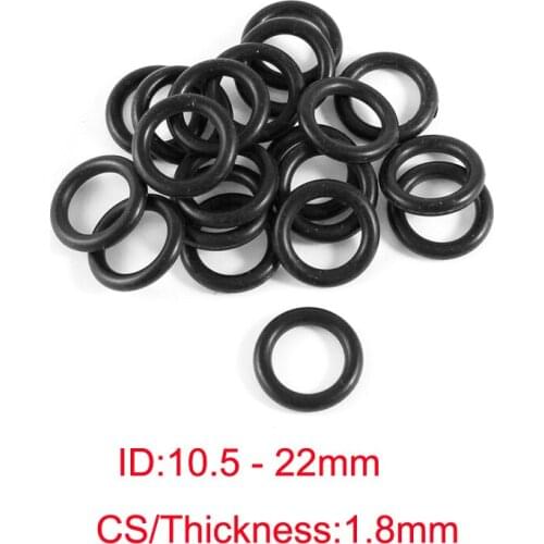 NBR rubber O ring O-ring Oring Seal Rubber Gaskets ID 10.5 11 11.2 11.5 11.8 12 12.5 12.8 13 13.2 13.5 14 15 15.4 22mm x CS1.8mm