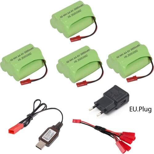 6V 3000mAh Rechargeable NiMH Battery T model with Charger Sets For RC Cars Robots Tanks Gun rc Boats AA 2400mah 6 v Battery Pack