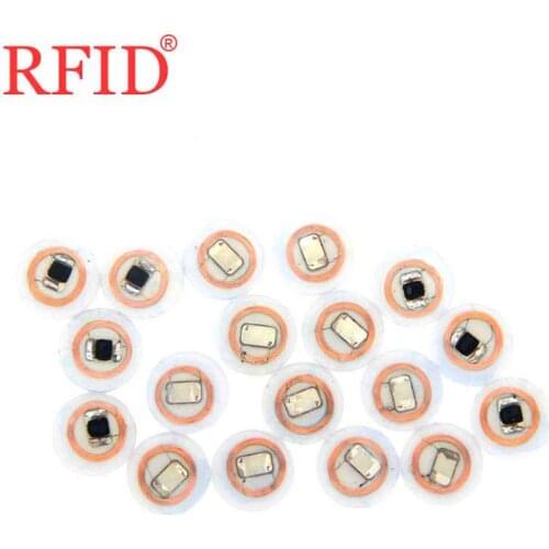 S50 1K 13.56MHZ NFC Tag RFID IC Transparent Coin Card PVC Proximity Smart Card MF1K S50 ISO14443A for Access Control (18mm) 100