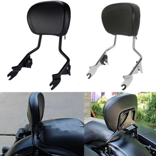 Motorcycle Passenger Backrest Sissy Bar PU Leather For Harley Touring Street Glide Road King 2008 2009 2010 2011 2012 2013 14 15