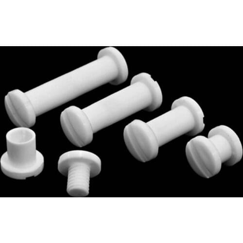 5.6mm Diameter White Plastic Chicago Male Female Blinding Post Book Screw 200pcs/lot