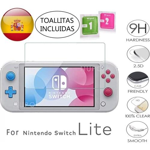 Protector de pantalla de vidrio templado para Nintendo Swtich Lite 9H 2.5D de vidrio de 0,3mm