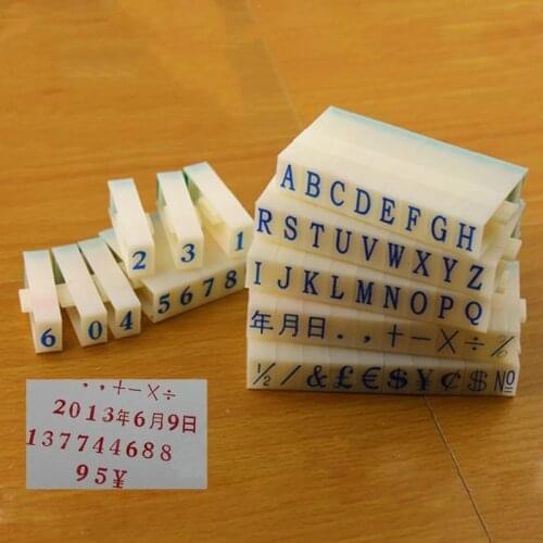 1 Set A To Z Letters English Stamp Digital Symbol Seal Scrapbooking Alphabet Combination Ink Print DIY Crafts Office Supplies