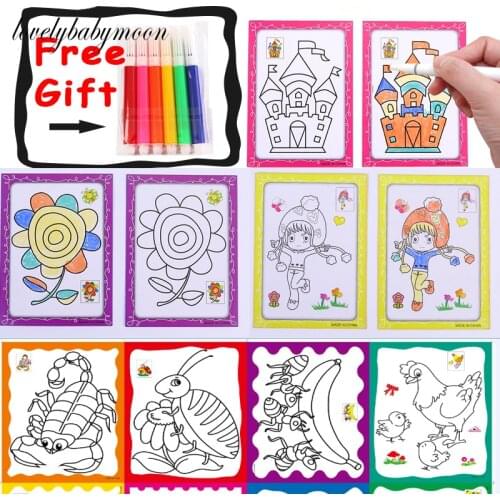 10/20/40pcs DIY Double-sided Coloring Cards Painting Toys for Children Painting Drawing Toys Art Early Educational Toys For Kids