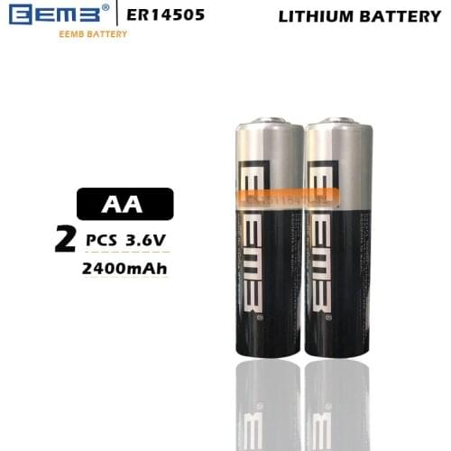2pcs/lot EEMB ER14505 ER14505H AA 3.6V 2400mAh energy lithium battery smart meter battery