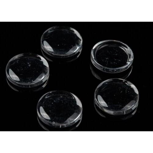 20pcs/lot 18MM Round Flat Back Transparent Glass Cabochons for Photo DIY Jewelry Making Finding 4.5mm(Range: 4~5mm) thick