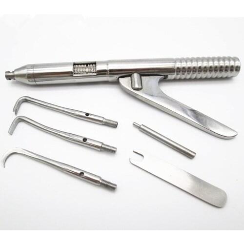 6pcs/set Automatic Singlehanded Crown Remover Stainless Steel Dental Surgical Take Crown Surgical Instruments Dentist Tools
