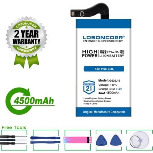 LOSONCOER Battery 4500mAh G020J-B For Google Pixel 4 XL Pixel4 XL Mobile Phone Battery