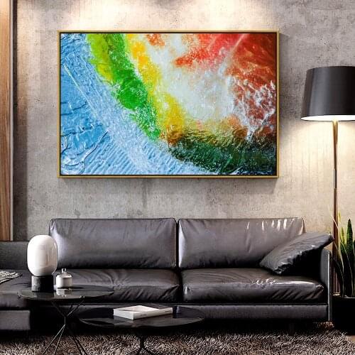 Artcozy Oil Canvas Painting macro_ice_lemon For Home Decoration Wall Art