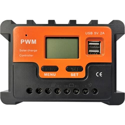 Regulator 10A/20A Solar Charger Controller Automatic Solar Panel System USB LCD PWM Battery Charging Household Tool