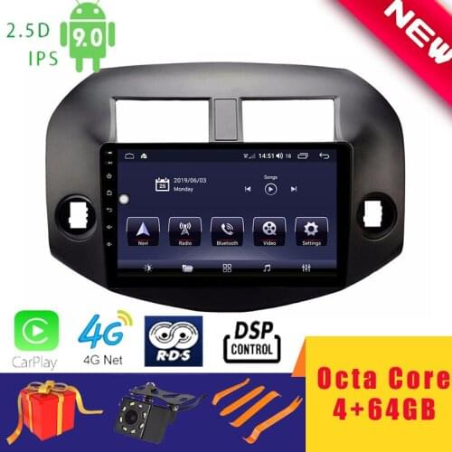 10.1" Android 10.0 Car Multimedia Player Stereo for Toyota RAV4 2007-2012 Head Unit Octa Core DSP 2.5D+IPS 4G Carplay