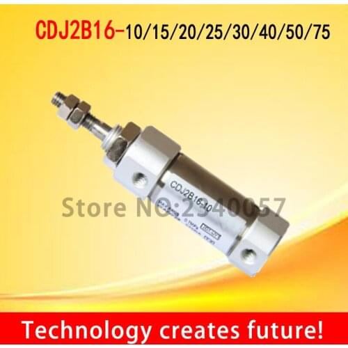 CDJ2B16-10/15/20/25/30/40/50/75/100 Miniature stainless steel mini cylinder double pneumatic cylinder 16MM B