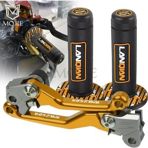 For SUZUKI RMX250R RMX 250R RMX 250 R 1993-1995 CNC Pivot Brake Clutch Levers Dirt Bike Handle Hand Grip Handlebar Motocross