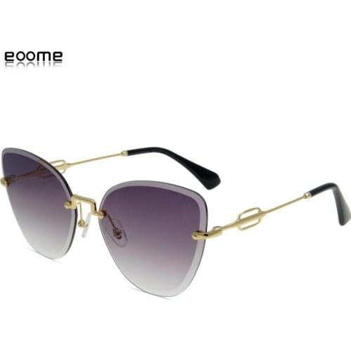 Eoome Lady catty eyes New 2020 luxury Elegant gentle Women sunglasses metal New fashion Hot selling Cat eye shape fast delivery