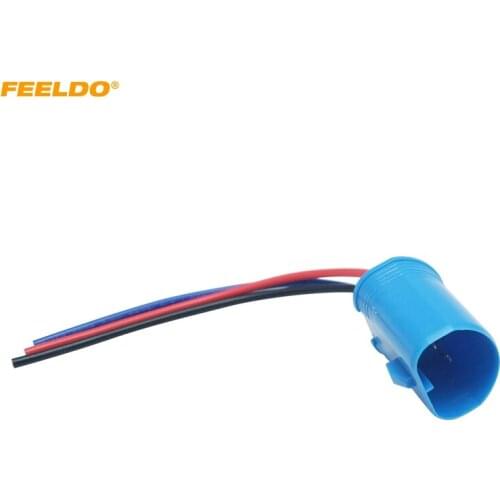 FEELDO 1Pc Car Headlight 9004 9007 Male Adapter LED Bulb Lamp Light Wire Connector Plug Socket Holder Cable #AM5975