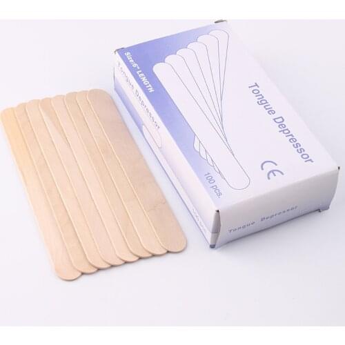 Beauty And Depilation Care Tools Log Tongue Depressor Depilation Wax Coating Scraping Sticks 1 Box 100 PCS