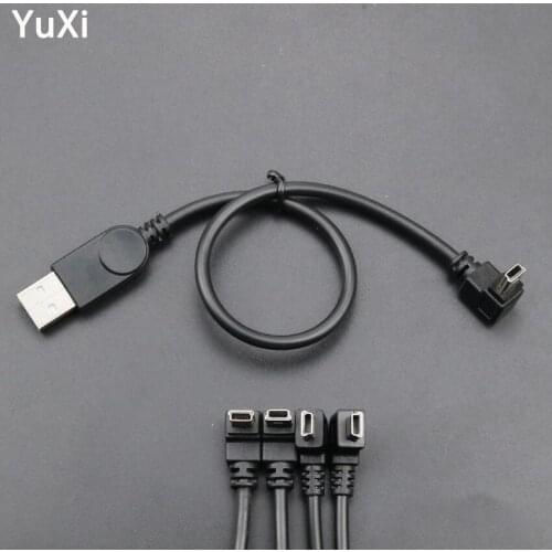 YuXi Data Charging Cable Cord Adapter USB 2.0 A Male to Mini 5 Pin B Black Data Cables usb extension cable USB to V3 mini cable