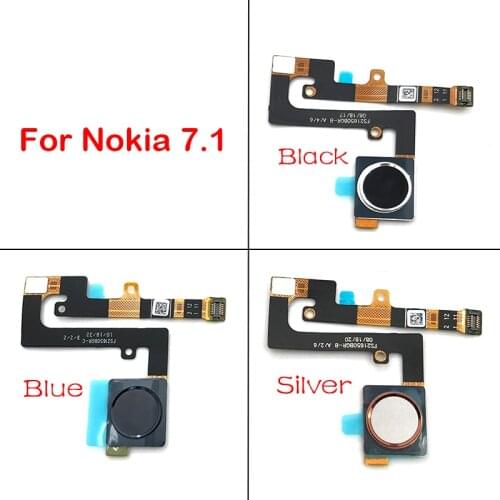 Home Button FingerPrint Touch ID Sensor Flex Cable Ribbon For Nokia 7.1 Replacement Parts