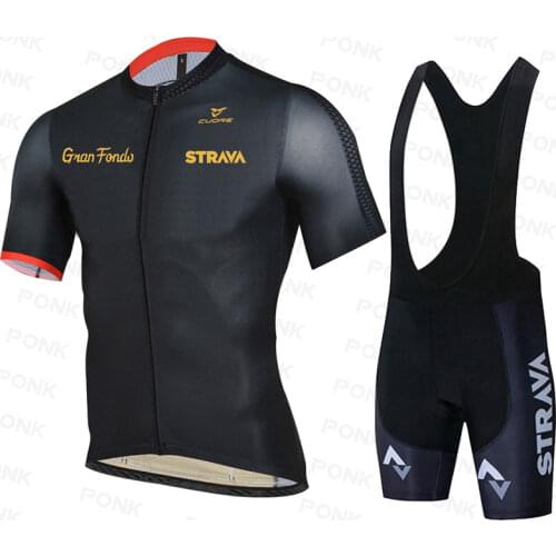 Cycling Set 2021 STRAVA Bike uniform Summer Cycling Jersey Set Road Bicycle Jerseys MTB Bicycle Wear Breathable Cycling Clothing