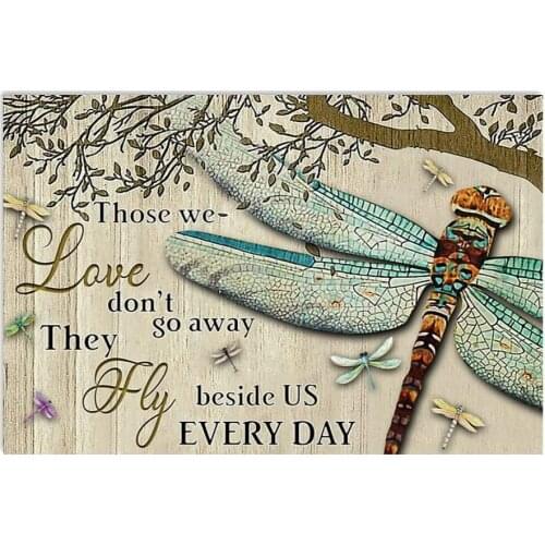 Metal Sign Those We Love Don'T So Away They Beside US EVERY ADY Art Wall Decoration Retro Square Metal Sign 8X12 Inches