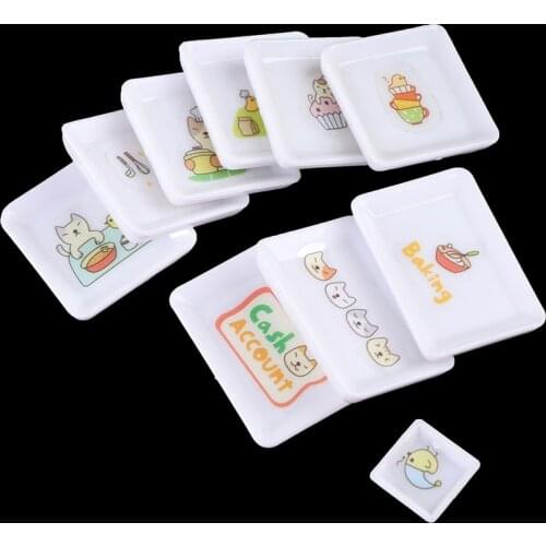 1PC 1:12 Dollhouse Miniature Tableware Cartoon Cake Animal Tray Mini Model For Doll House Decoration