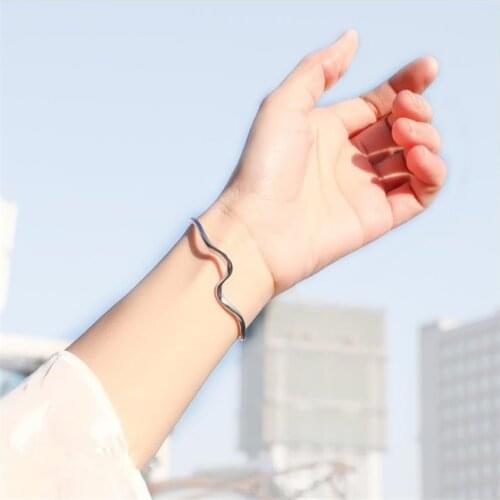 Trendy Girls 925 Silver Bangles For Lady Jewelry Top Quality Bracelet Silver Women Party Accessories Adjustable Bangle Female