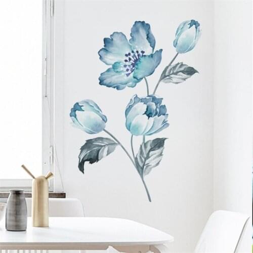 Simple style orchid wall stickers, modern art murals, environmentally friendly removable PVC stickers Still life