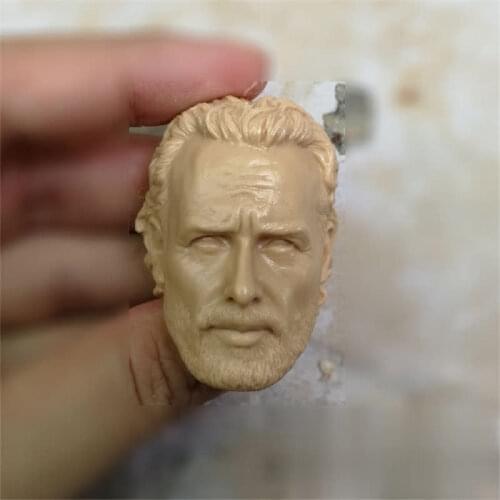 Unpainted 1/6 Scale Rick 3A Version Head Sculpt Model For Action Figure Doll Soldier Accessories Painting Exercise No.212