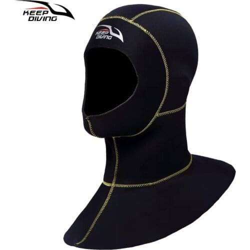 3mm Neoprene Scuba Diving Hood With Shoulder Snorkeling Equipment Hat Cap Winter Swim Warm Wetsuit Spearfishing