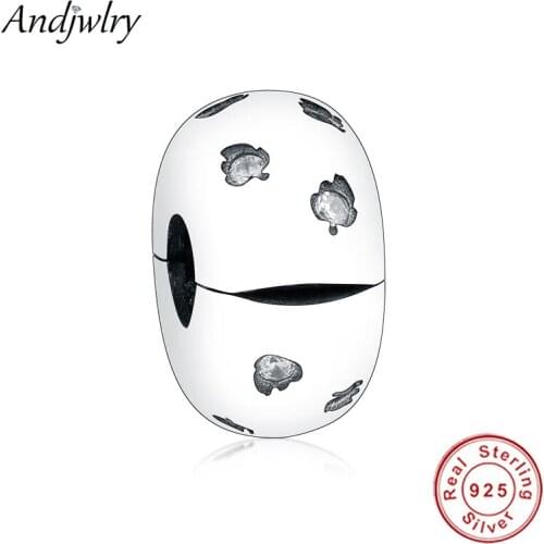 Fit Original Charms Bracelets 925 Silver Sparkling Leaves Clip Charm Beads DIY Jewelry Women Berloque 925 Silver