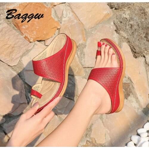 Women Slippers Summer Breathable Hollow Sandal Fashion Solid Color Open Toe Casual Ladies Flats Non-Slip Vintage Female Platform