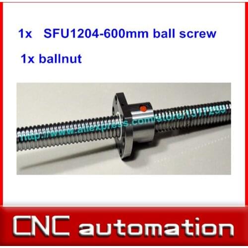 RM1204 Ball Screw SFU1204 L= 600mm Rolled Ballscrew rail with single Ballnut for CNC parts