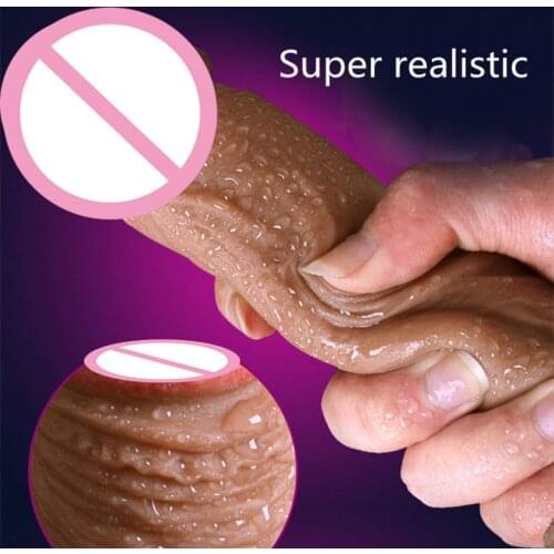 Super Skin Realistic Penis Big Huge Dildo With Suction Cup Rubber Penis Sex Toys for Woman Sex Products Female Masturbation Dick