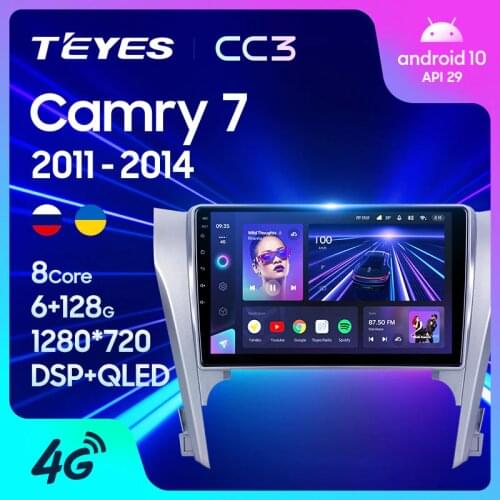 TEYES CC3 For Toyota Camry 7 XV 50 55 2011 - 2014 Car Radio Multimedia Video Player Navigation stereo GPS Android 10 No 2din 2 din dvd