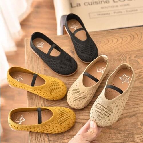 JY 2020 Children Girls Kittens Elastic Band Princess Shoes Flat Casual Hollow Out 3Colors 21-30 20202 TX07