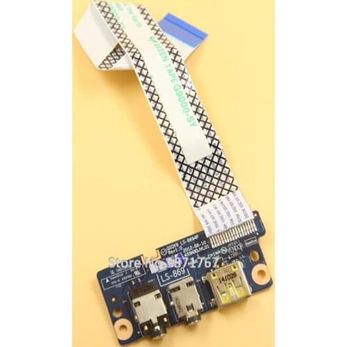 FOR Lenovo FOR IdeaPad Y500 Y510P USB Audio Headphone Jack Board QIQY6 LS-8694P