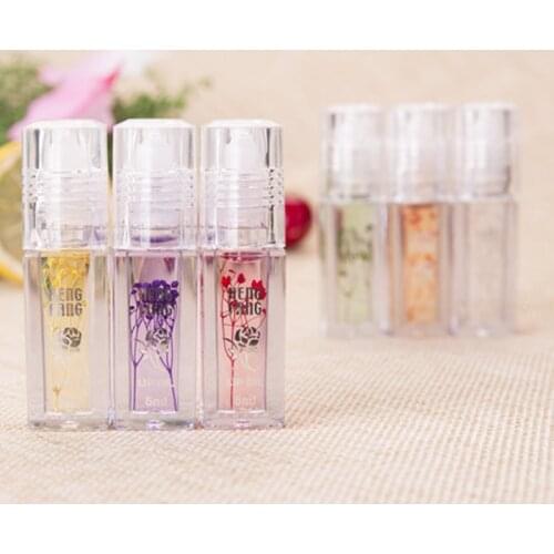 Moisturizing Shimmer Lip Gloss Cute Flowers Colorless Lip Gloss Transparent Liquid Lip Gloss Lip Oil For Women Lips Tint Care