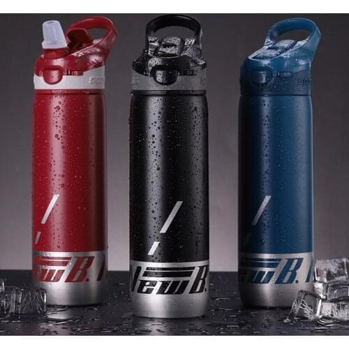 Bicycle Water Bottles Vacuum Stainless Steel Cycling Water Bottles Modern Simple Thermo Mug Insulated Bike Water Bottles