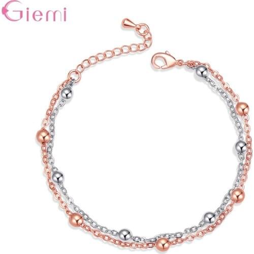 New 2020 Arrivals European and American 925 Sterling Silver Personality Fashion Bracelets Beads Bangles for Women
