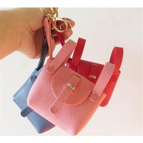 Women Coin Purse Super Mini Bags Pendants Genuine Cow Leather Women Keychain Bags Handmade Cute Small Cutch Gift for Friends