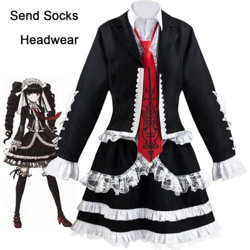 New Anime Danganronpa Dangan Ronpa Celestia Ludenberg Women Girls Cosplay Costume Suit Uniform Outfit Fancy Halloween Party