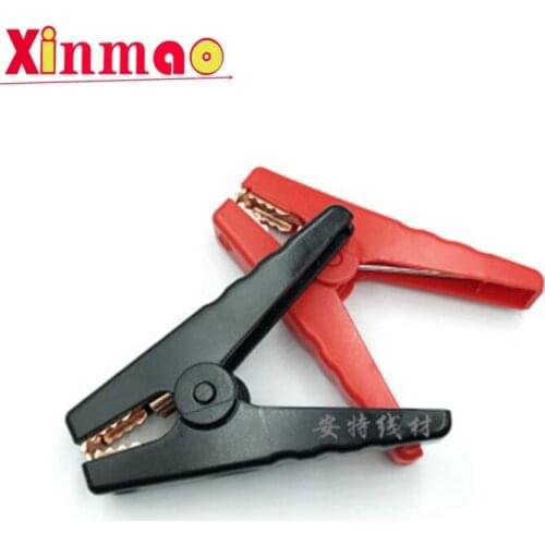 2pcs 100A Crocodile Alligator Clips Car Battery Insulated Clip Clamp Connector for Electrical Battery Chargers