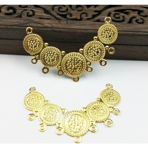 20pcs 60mm Filigree flowe Wraps Metal Charms For Embellishment DIY Jewelry Craft Wraps cosplay Metal Crafts