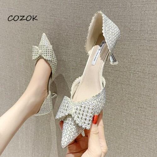 2021 Crystal Party Fashion Womens Shoes High Heels Black Shoes Women Shoes Pumps