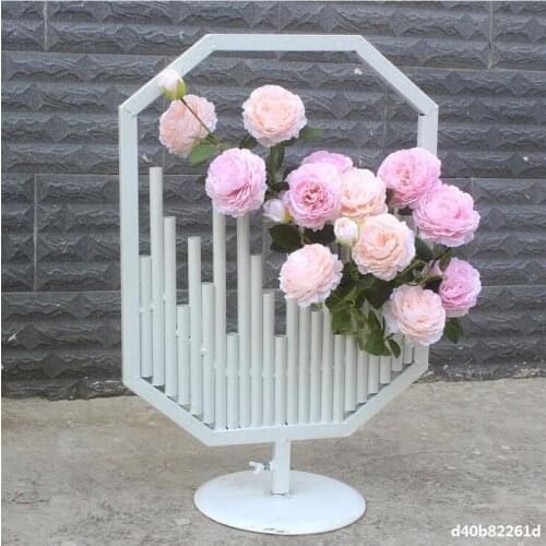 2pcsNew hotel table flower iron flower wedding T stage road guide stage display window decoration wedding