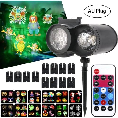 48 Patterns RGB Stage Lights Remote Control Music Led Disco Light Party Show Laser Projector Lights Effect Lamp with Controller