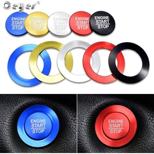 Ceyes Auto Interior Accessories Car Styling One-Button Start Stop Ignition Engine Rings Case For Jeep Renegade Compass Wrangler