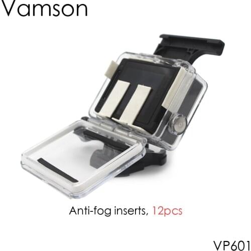 Vamson for GoPro Accessories Anti-fog Inserts 12pcs Included Reusable for GoPro Hero 8 6 5 4 3+ 2 1 for yi 4K for SJCAM VP601