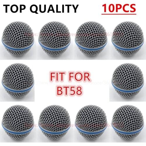 Free ship! 10PCS/lot Replacement Professional Microphone Grille Ball Head Mesh Fits For Shure BETA58 BETA58A SM58 SM58S SM58LC